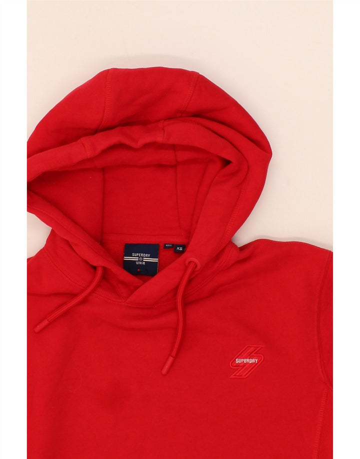 SUPERDRY Mens Hoodie Jumper XS Red Cotton Vintage Superdry and Second-Hand Superdry from Messina Hembry 