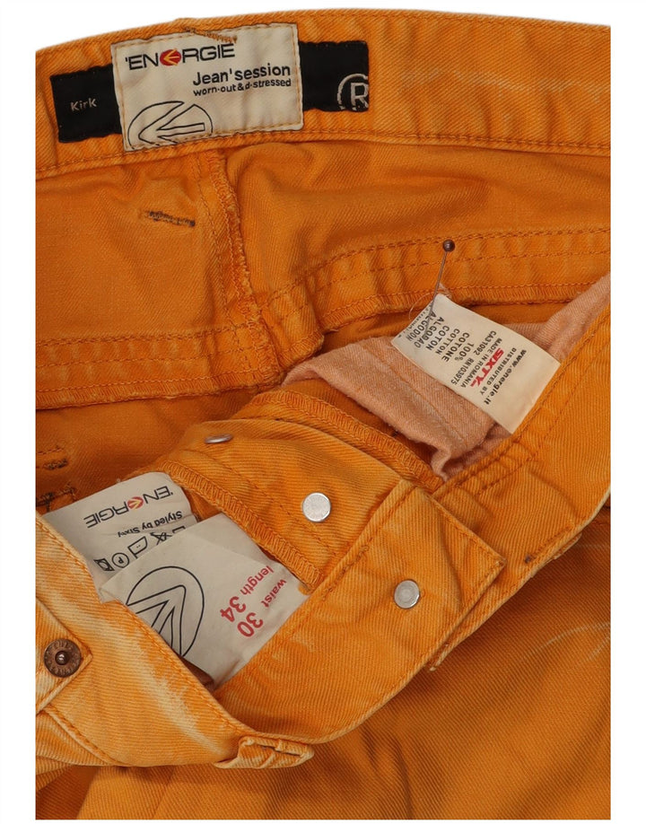 ENERGIE Straight jeans til mænd W30 L34 Orange Bomuld