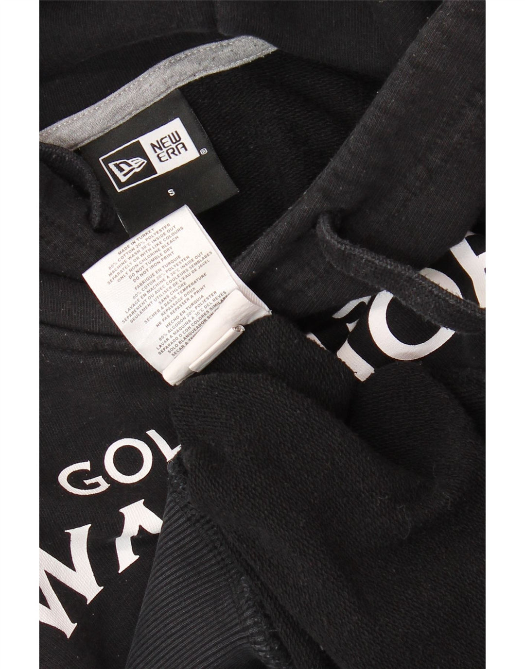 NEW ERA Herre Golden State Warriors grafisk hættetrøje, lille sort