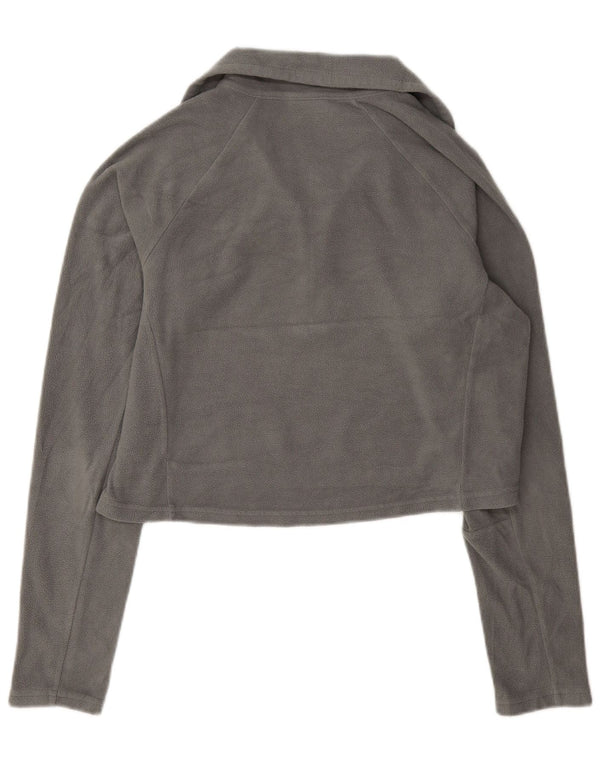 Columbia Dame Crop Zip Neck Fleece Jumper UK 6 XS Grå Polyester