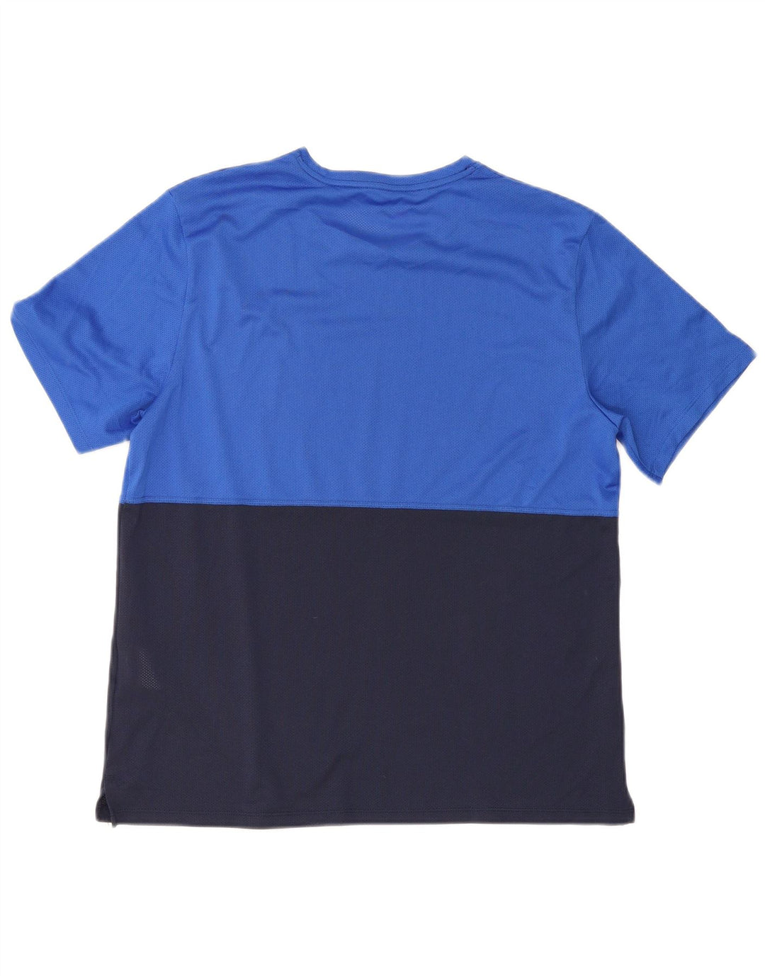 Nike Herre Dri Fit T-Shirt Top Stor Blå Colourblock Polyester