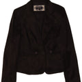 DENNY ROSE Womens 1 Button Blazer Jacket UK 14 Large Black Viscose