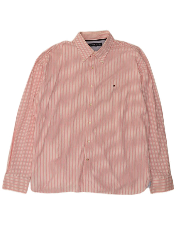 Tommy Hilfiger Herreskjorte 2XL Pink nålestribe