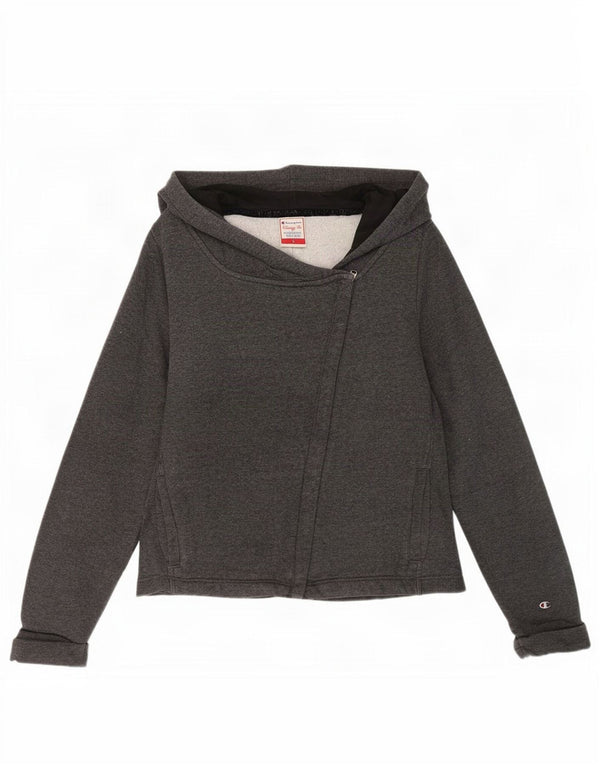 Champion Womens Heritage Fit Hættetrøje med lynlås UK 10 Small Grey Bomuld
