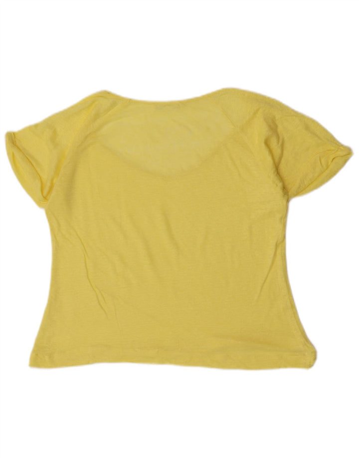 Zara T-Shirt Top UK 12 Medium Gul