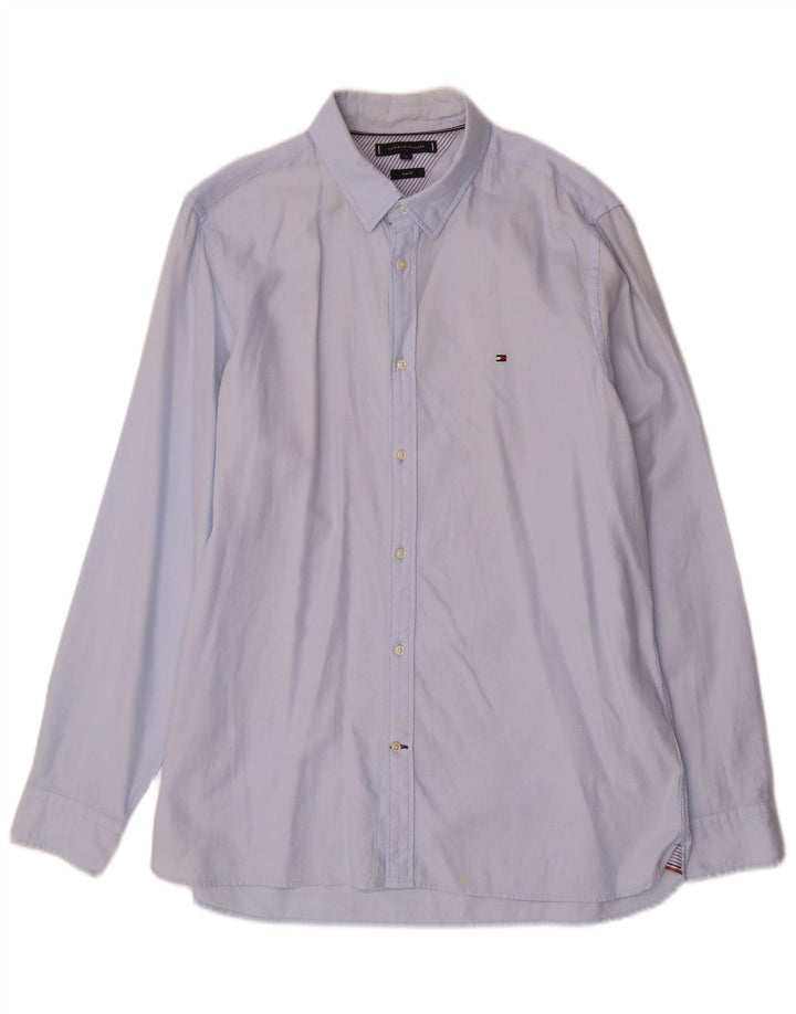 TOMMY HILFIGER Slim Fit skjorte herre XL Blå