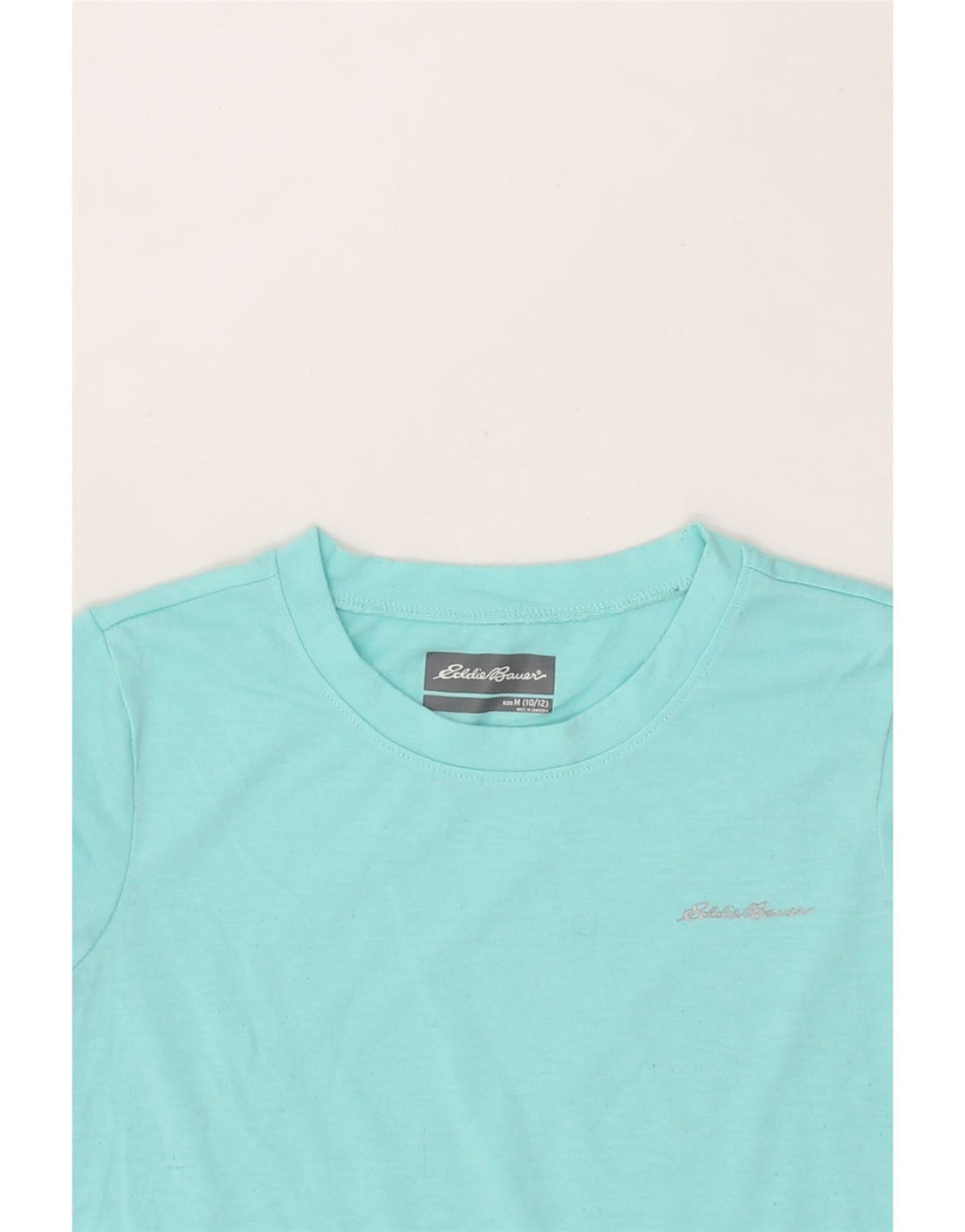 EDDIE BAUER Girls T-Shirt Top 10-11 Years Medium  Blue Polyester Vintage Eddie Bauer and Second-Hand Eddie Bauer from Messina Hembry 