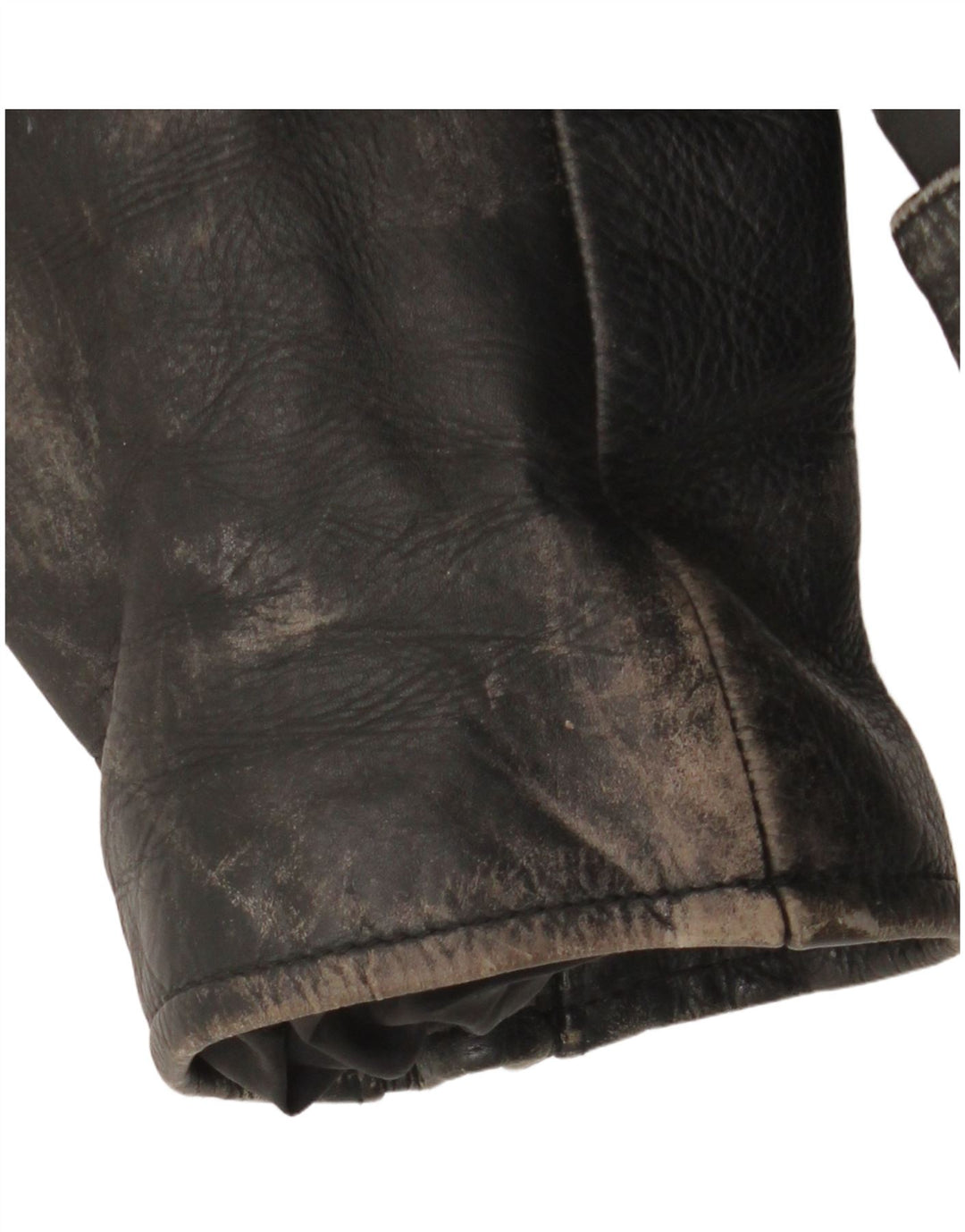Vintage Herre Læder Biker Jacket UK 36 Small Black Biker