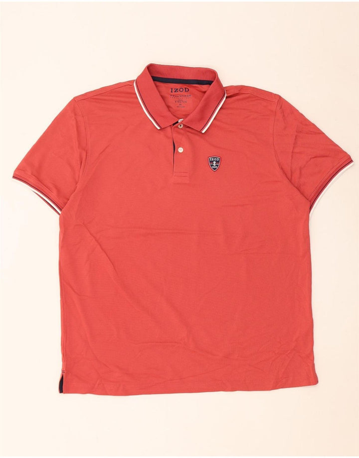 Izod Stretch Polo Shirt til mænd XL Rød Polyester
