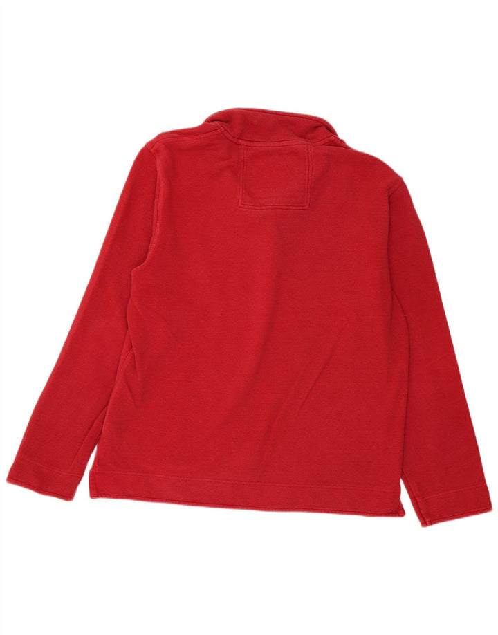 Besætningstøj Herre Zip Neck Sweatshirt Jumper Stor Rød Bomuld