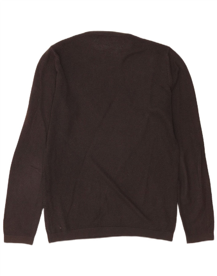 Zara Herre Crew Neck Jumper Sweater Medium Sort Akryl