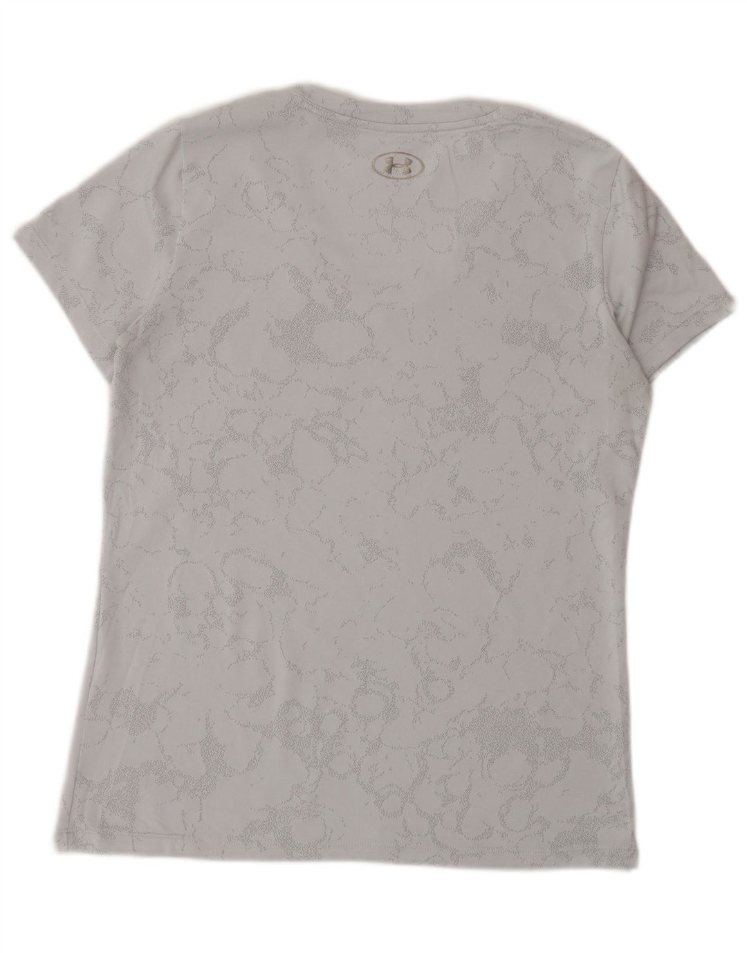 Under Armour Dame Heat Gear Abstrakt T-Shirt Top UK 10 Små Grå