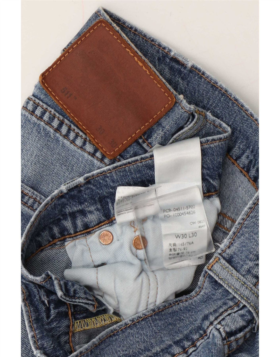Levi's Womens 511 Tapered Slim Jeans W30 L30 Blå Bomuld