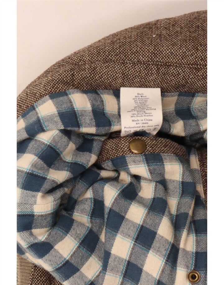 Jack Wills Dame Polstret Gilet UK 8 Small Brown Flecked Uld
