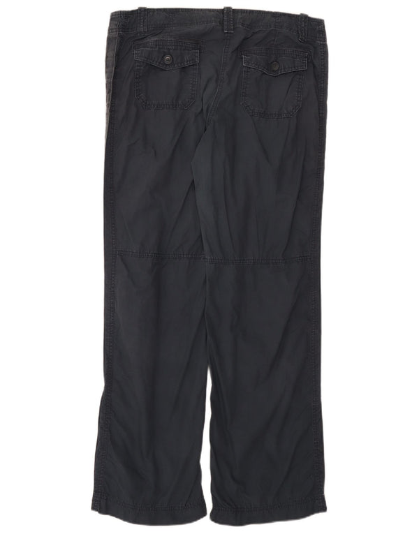 Marks & Spencer Womens Casual Trousers UK 14 Large W34 L31 Navy Blue
