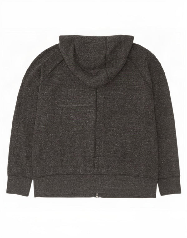 Nike hættetrøje med lynlås til kvinder UK 18 XL Grå Flecked Bomuld