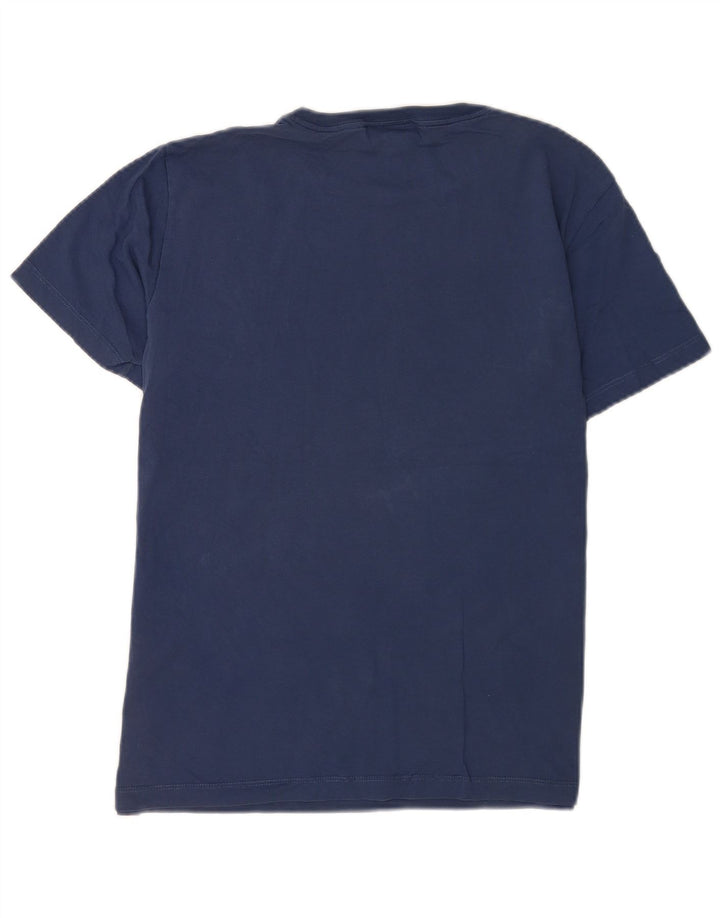 Replay Herre Regular Graphic T-Shirt Top Medium Navy Blue