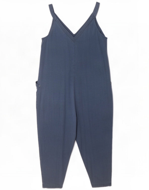 White Stuff Dame Ærmeløs Jumpsuit UK 14 Large Blue Cotton