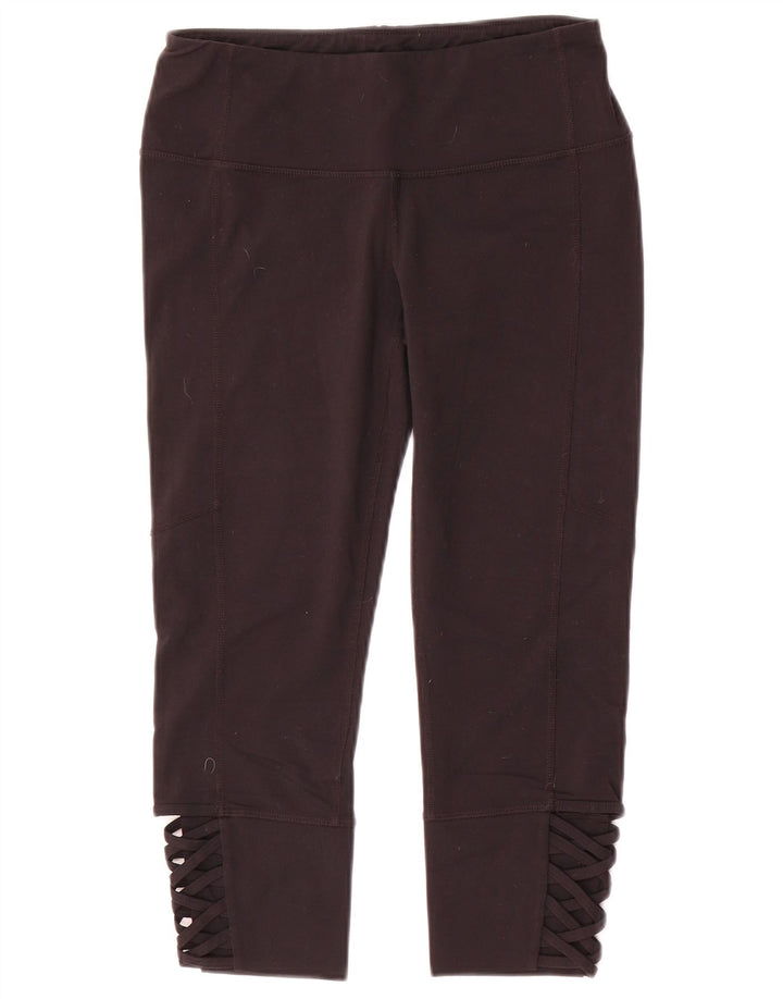 ATHLETA Capri Leggings til kvinder UK 10 Lille sort nylon