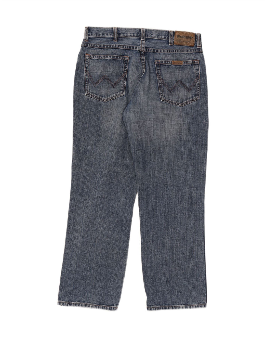 Wrangler Herre Regular Fit Straight Jeans W34 L30 Blå Bomuld