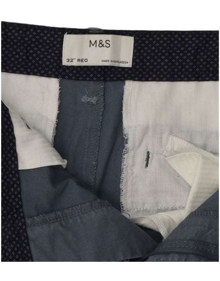 Marks & Spencer Herre Chino Shorts W32 Medium Blue Bomuld