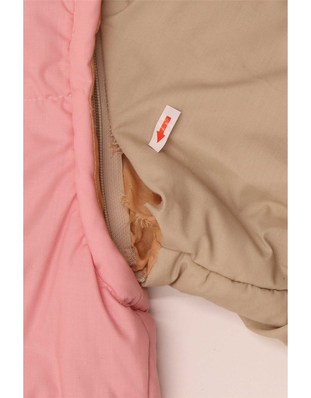 Vintage polstret herrejakke IT 48 Medium Pink Colourblock Bomuld
