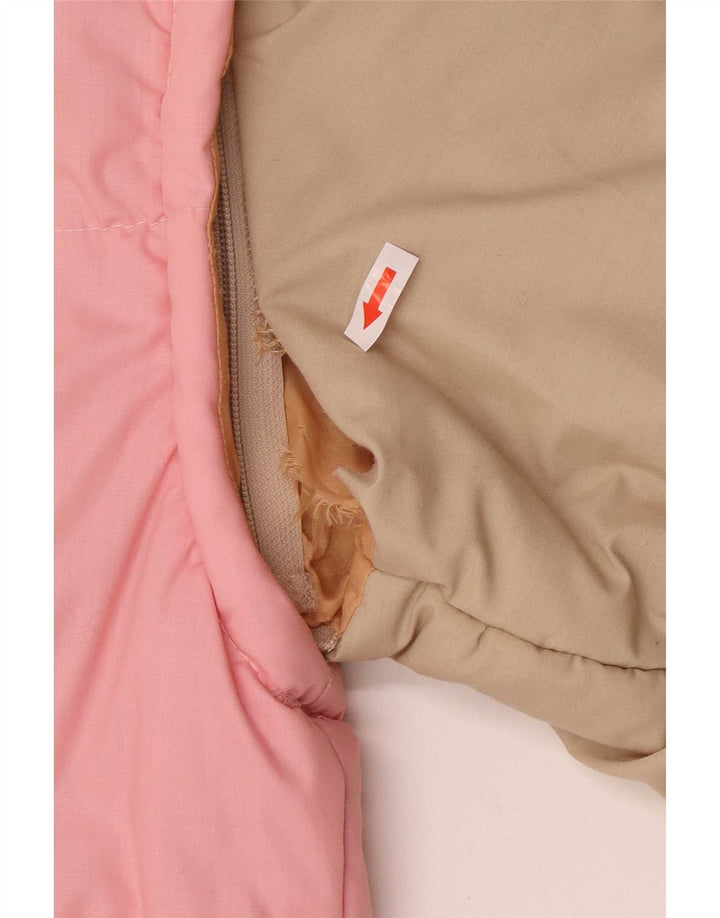 Vintage polstret herrejakke IT 48 Medium Pink Colourblock Bomuld