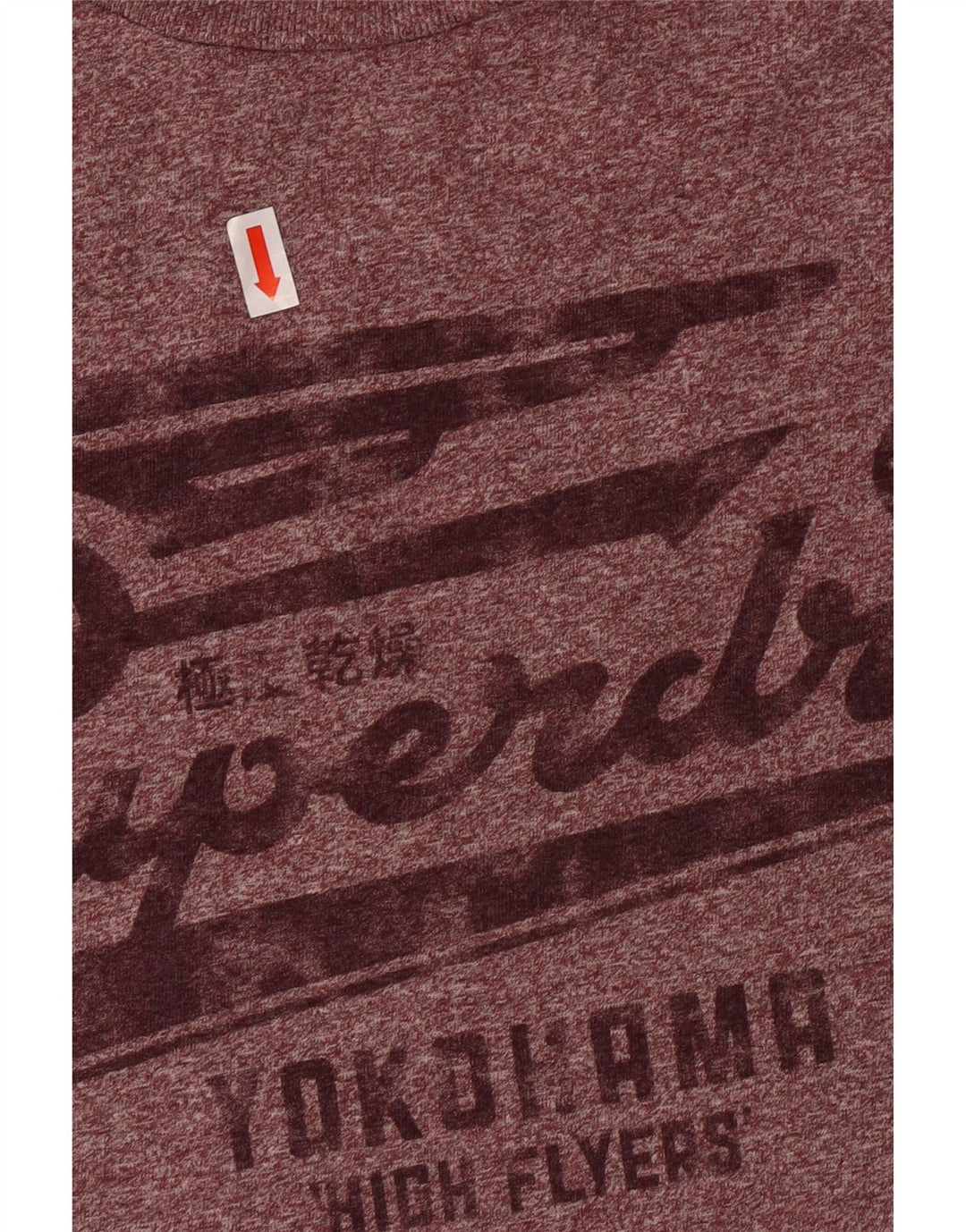 Superdry Grafisk T-shirttop til kvinder Stor rødbrun flækket bomuld