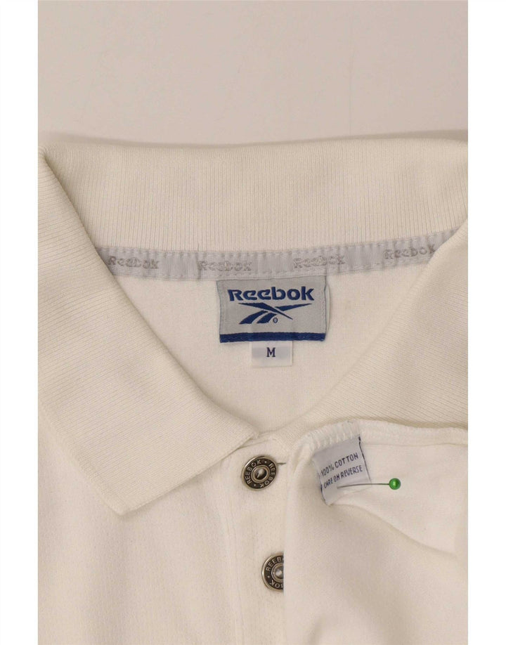 Reebok herre poloshirt Medium hvid bomuld