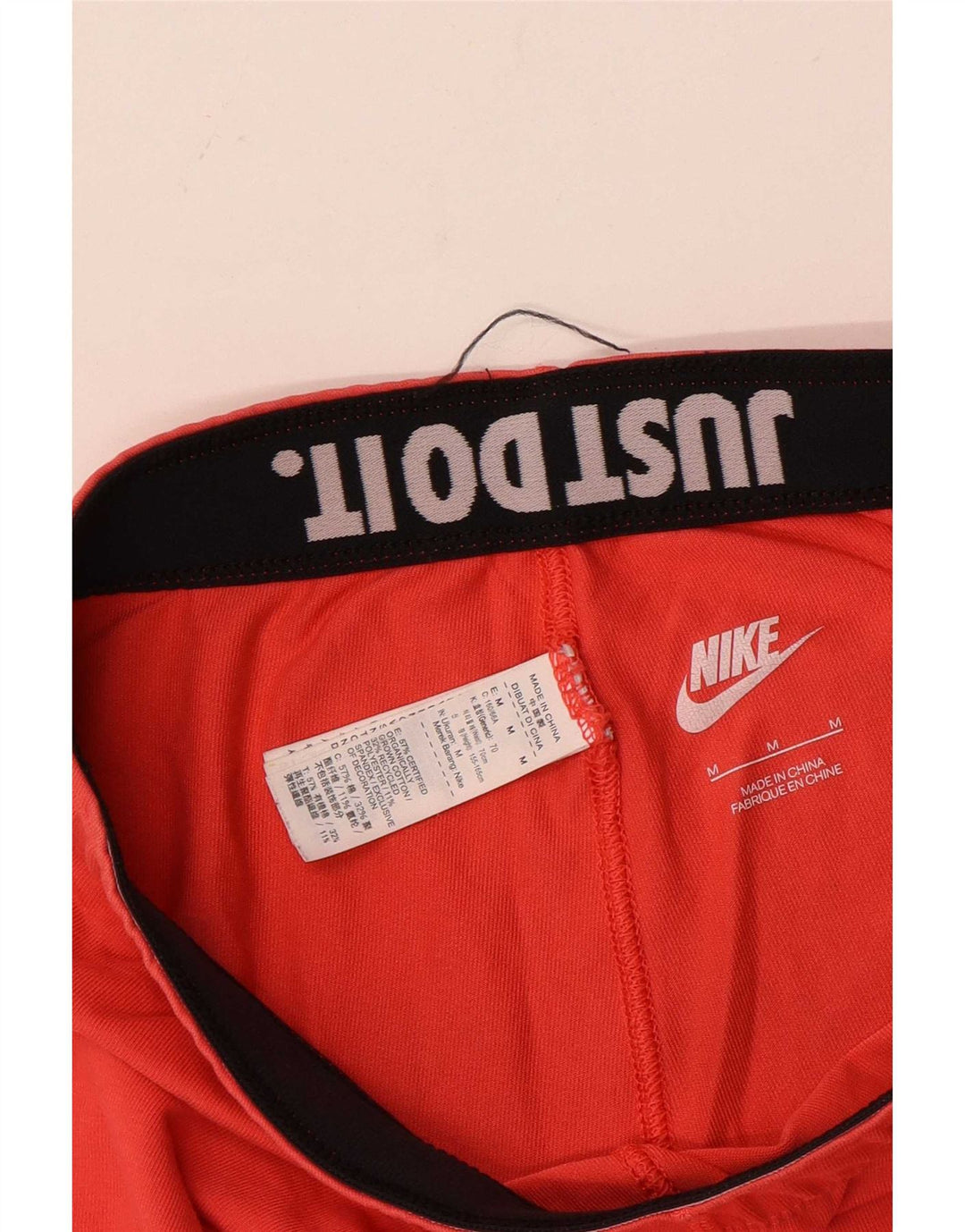 Nike Dame Grafiske Leggings UK 14 Medium Rød Bomuld