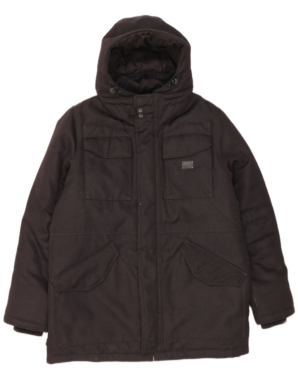 G-Star Herre hættepolstret jakke UK 40 Stor sort polyester