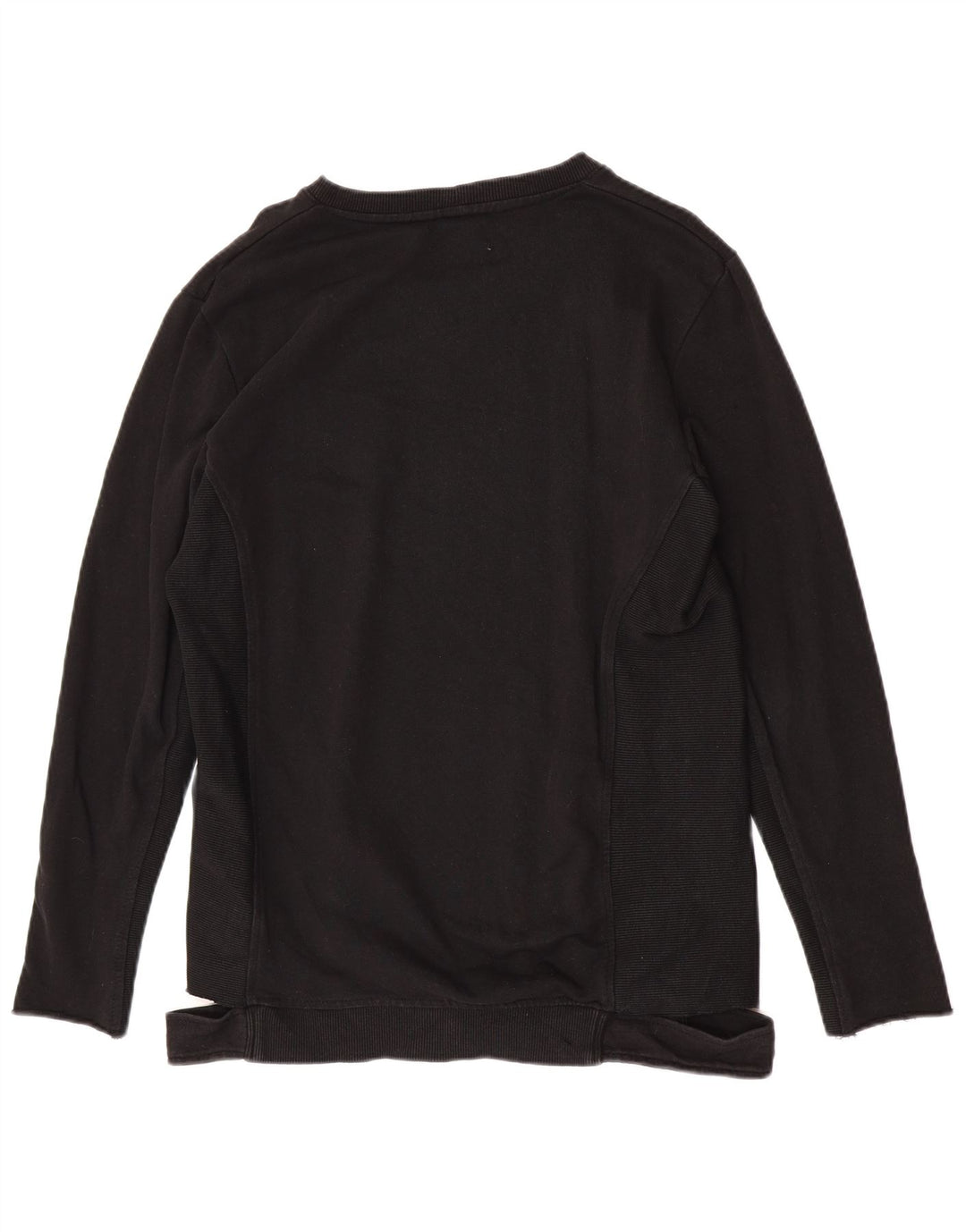 Zara Herre Sweatshirt Jumper Stor Sort Bomuld