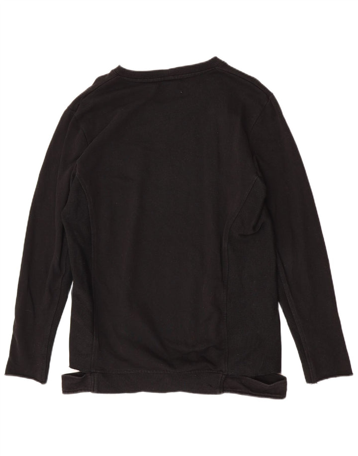 Zara Herre Sweatshirt Jumper Stor Sort Bomuld