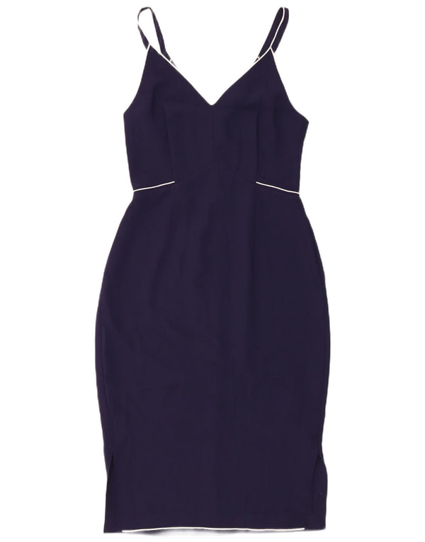 Whistles Womens Sleeveless Bodycon Dress UK 10 Small Navy Blue Polyester