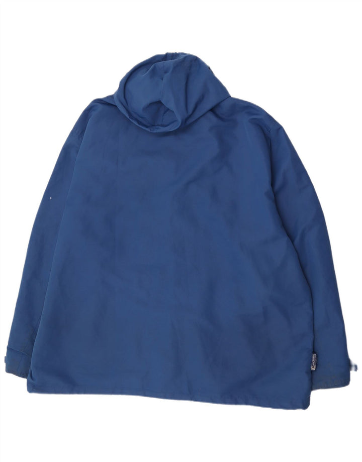 Mountain Essentials Regnjakke med hætte til mænd UK 46 3XL Blå Nylon