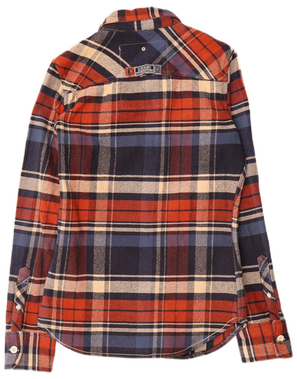 Superdry Flanelskjorte til mænd Lille flerfarvet ternet bomuld