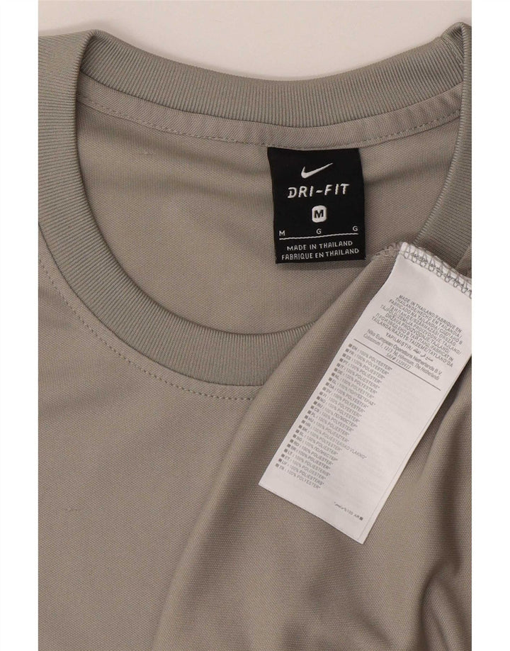 Nike Herre Dri Fit T-shirt Top Medium Grey Colourblock Polyester