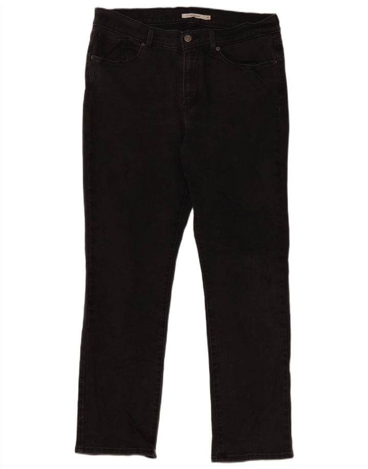 Levi's Womens Classics Classic Fit Straight Jeans US 10 Large W30 L30 Black