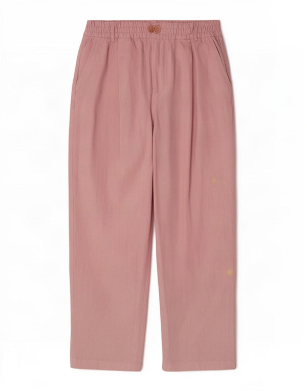Zara Dame Højtaljede Loose Fit Chinobukser UK 10 Small W26 L26 Pink