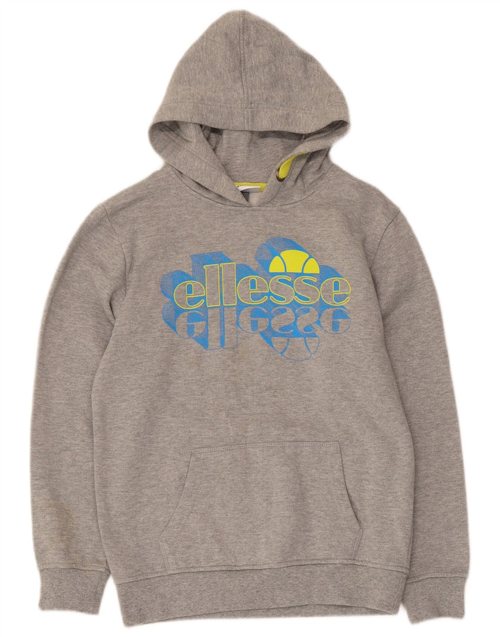 Ellesse Boys Grafisk Hoodie Jumper 12-13 År Grå Polyester