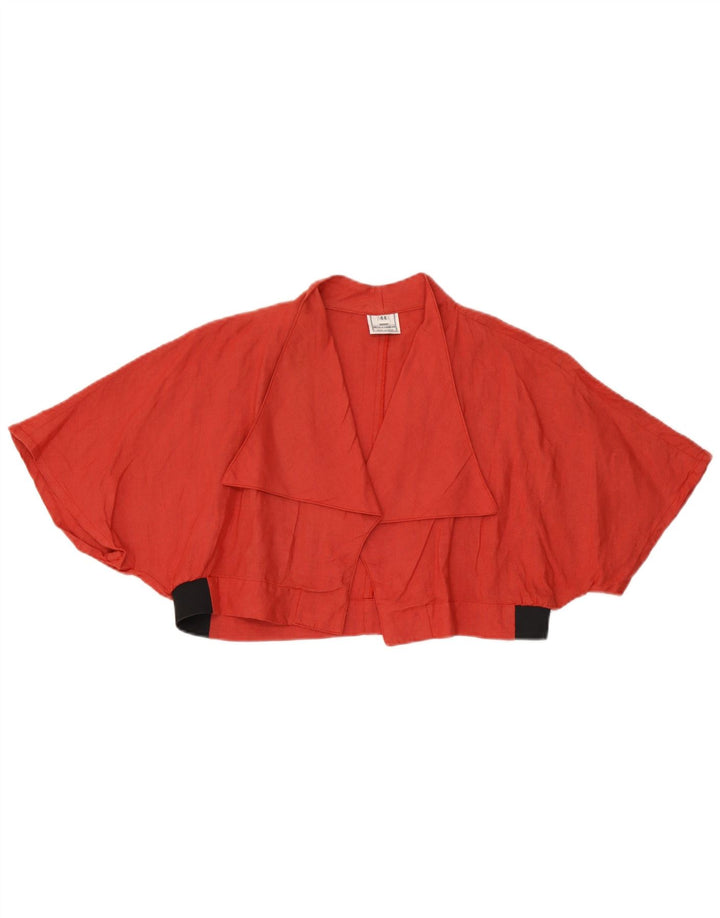 Vintage kvinders 2-delt nederdelsæt IT 44 Medium W26 Rød Colourblock Linned