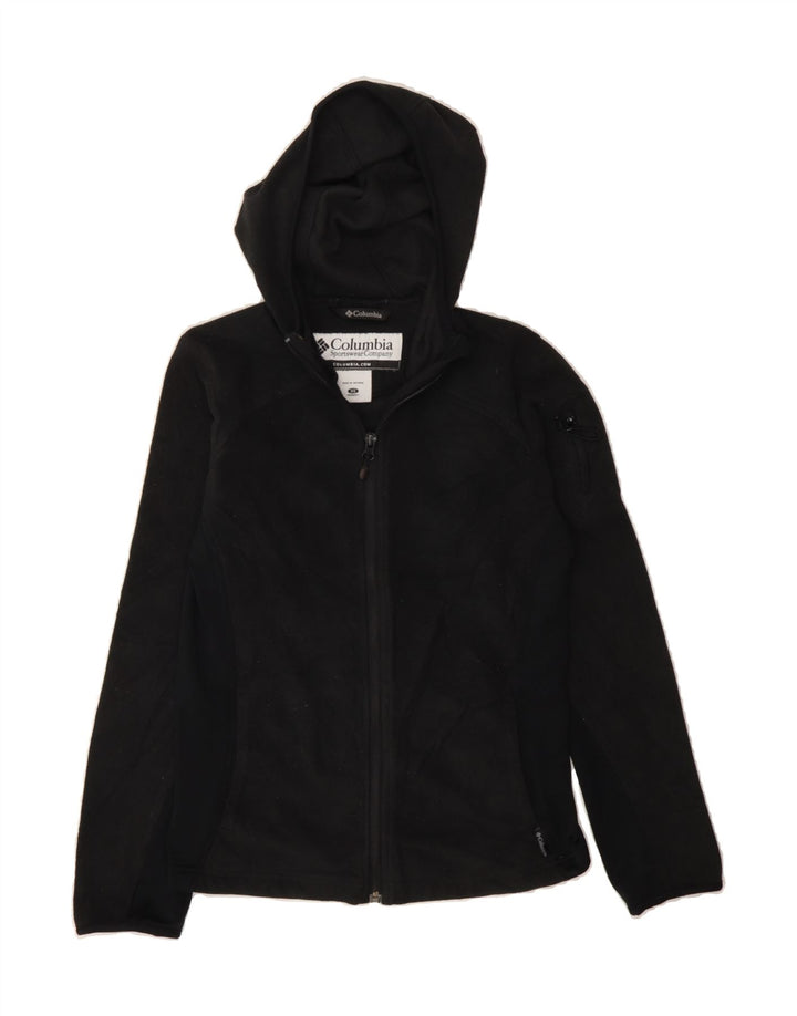 COLUMBIA Womens Fleece Jacket UK 6 XS Black Polyester Vintage Columbia and Second-Hand Columbia from Messina Hembry 