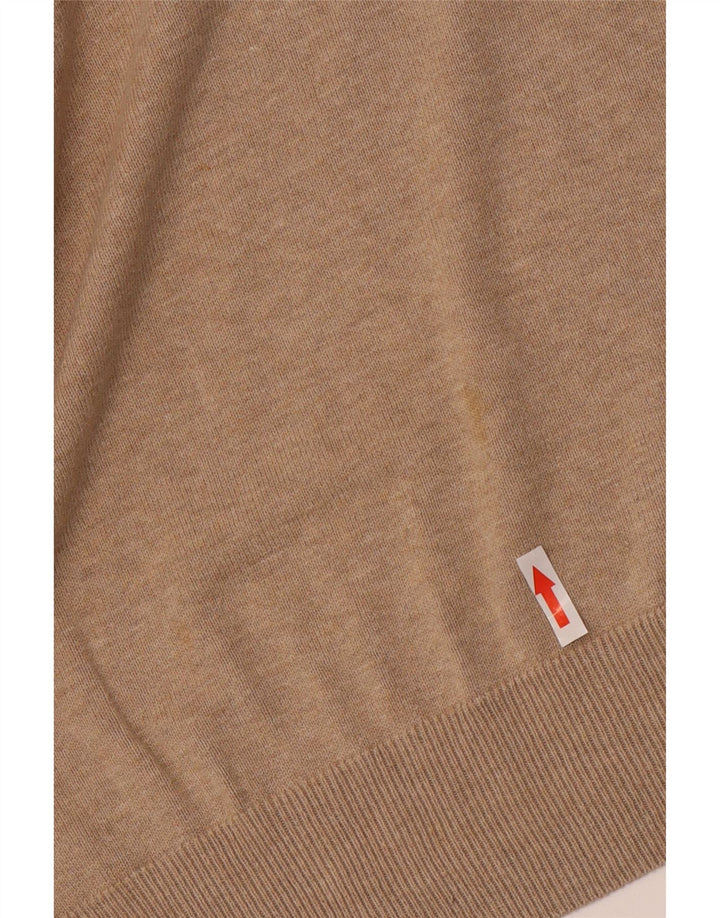 Marks & Spencer Herre sweater med rund hals, medium beige bomuld
