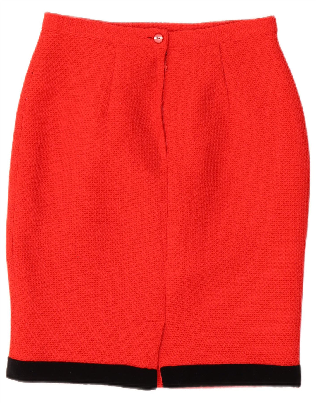 VINTAGE Dame 2-delt nederdelsæt IT 44 Medium W26 Rød Polyester