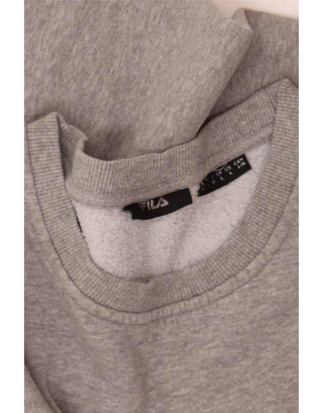 FILA Womens Oversized Graphic Sweatshirt Jumper UK 14 Large Grey