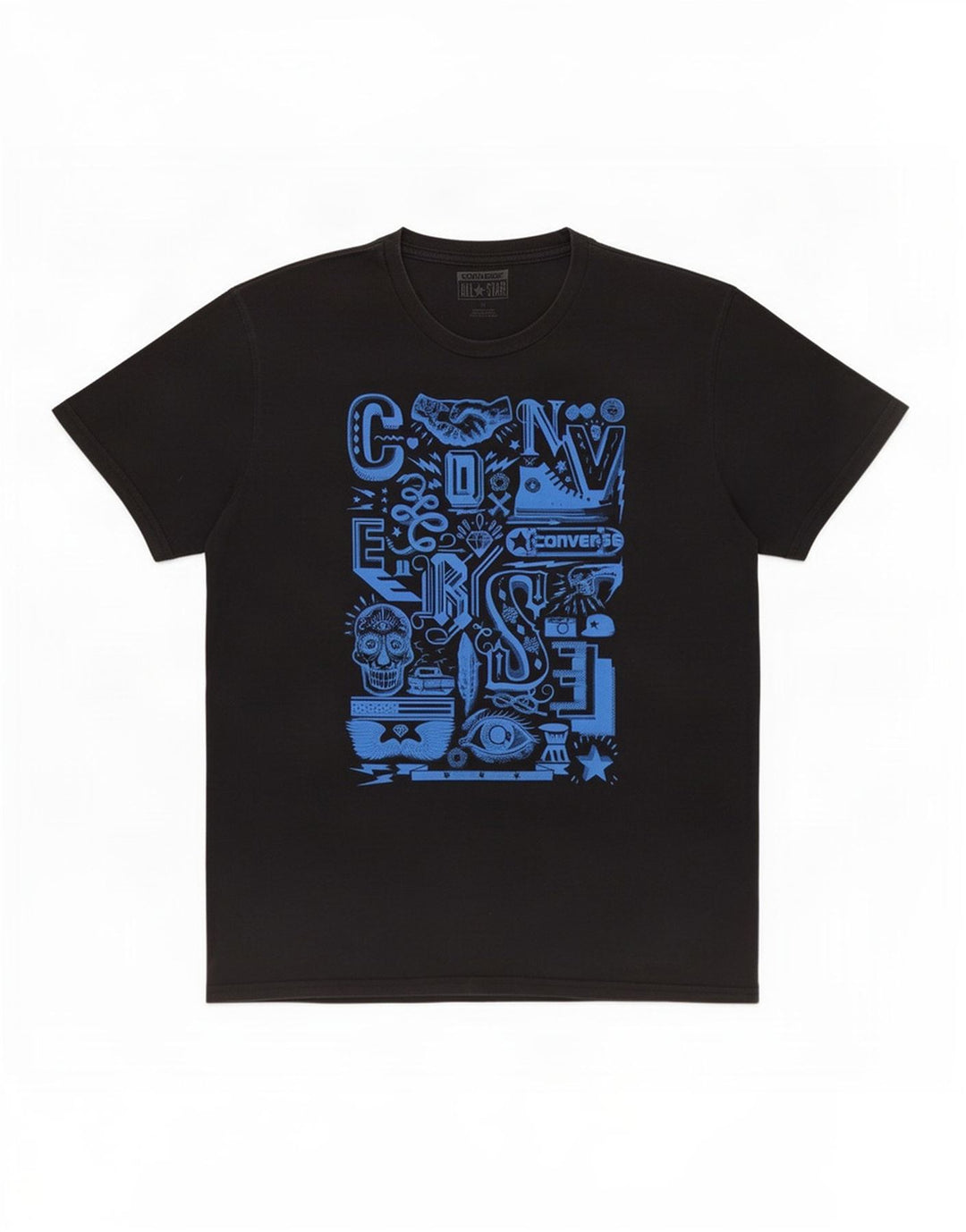 Converse Herre grafisk T-shirt Top Medium Sort