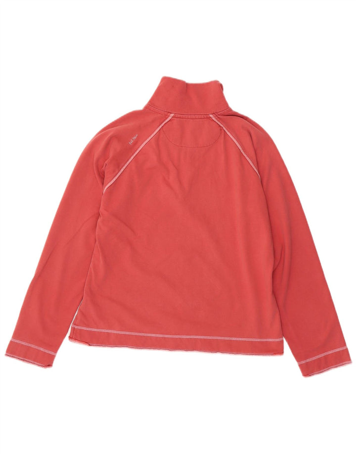 FAT FACE Dame grafisk lynlås-hals sweatshirt DK 12 Medium Pink