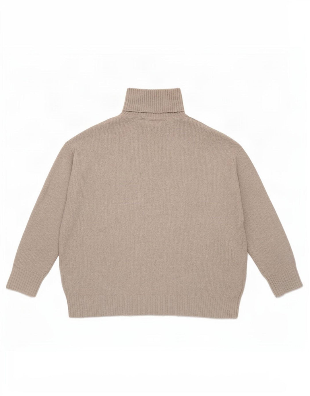 Zara Dame Oversized Roll Neck Jumper Sweater UK 14 Large Grå Polyester