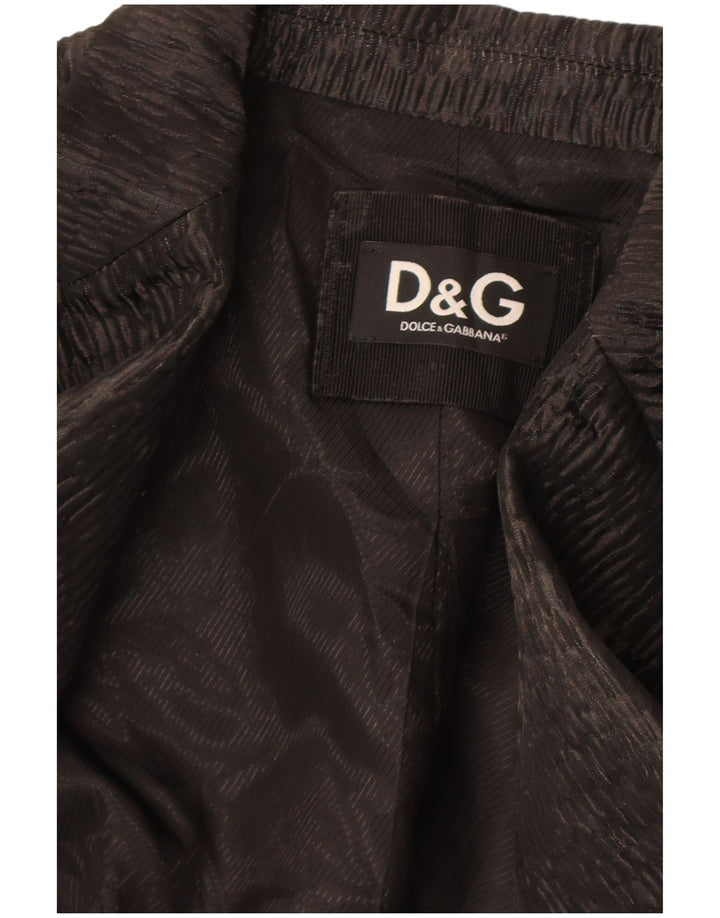 Dolce & Gabbana Dame 2-knaps blazerjakke IT 42 Medium Sort Polyester