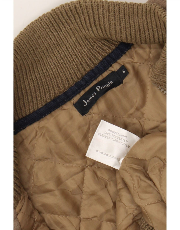 James Pringle Herre Loose Fit Bomber Jacket UK 36 Small Brown Polyester